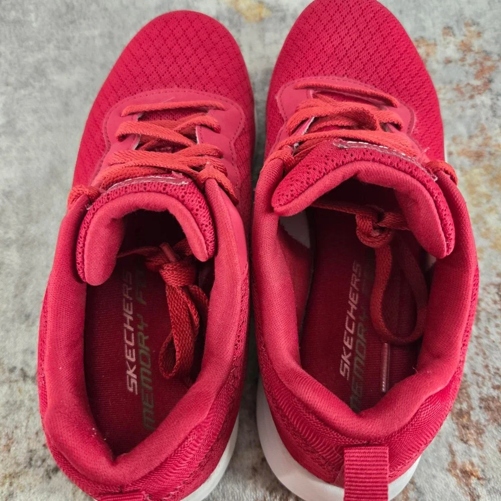 Skechers Dynamight 2.0 Running Shoes Womens 6.5 Red Mesh Trainers 12964
